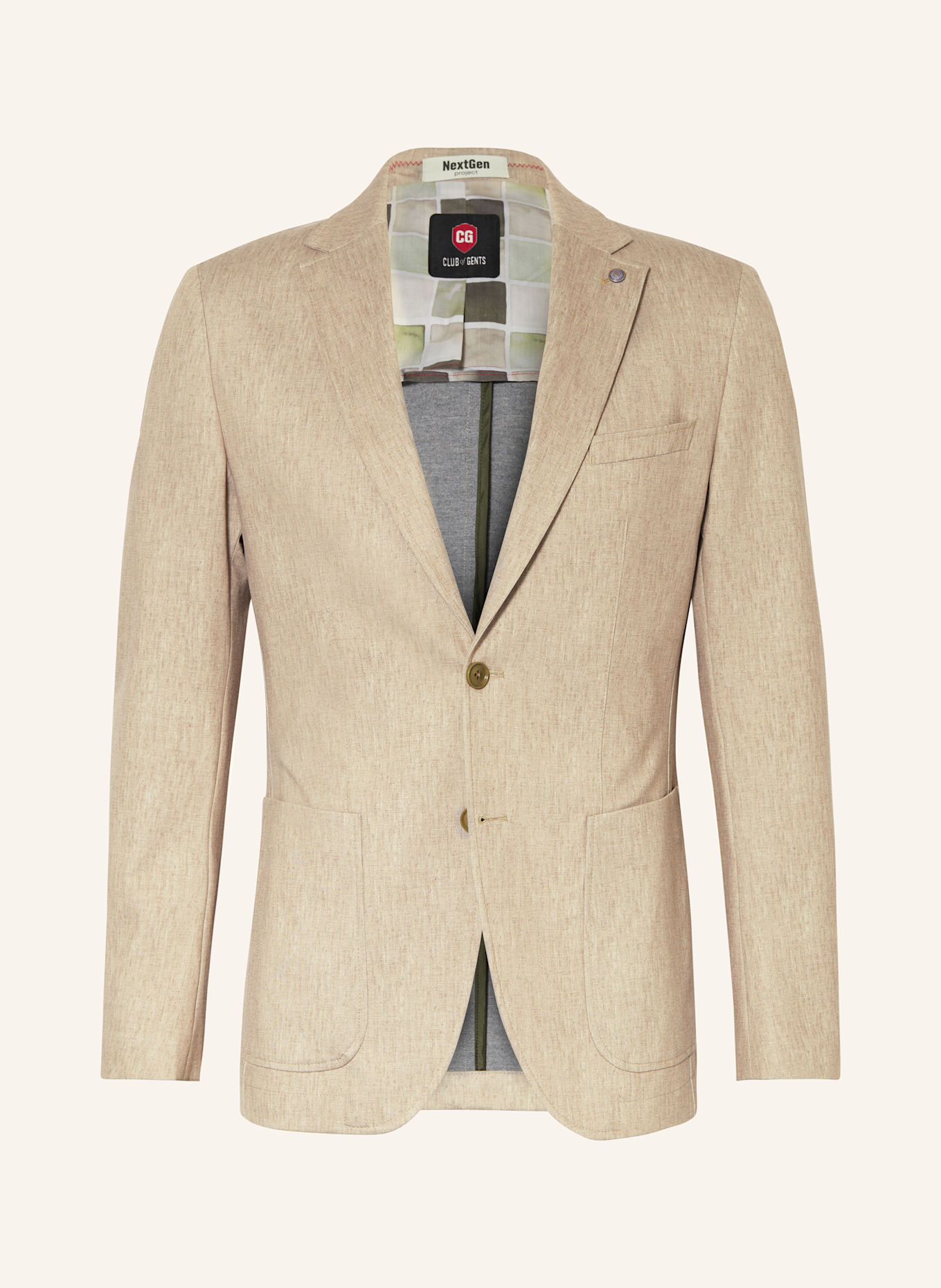 

Пиджак из джерси CG Carter slim fit Cg - Club Of Gents, бежевый