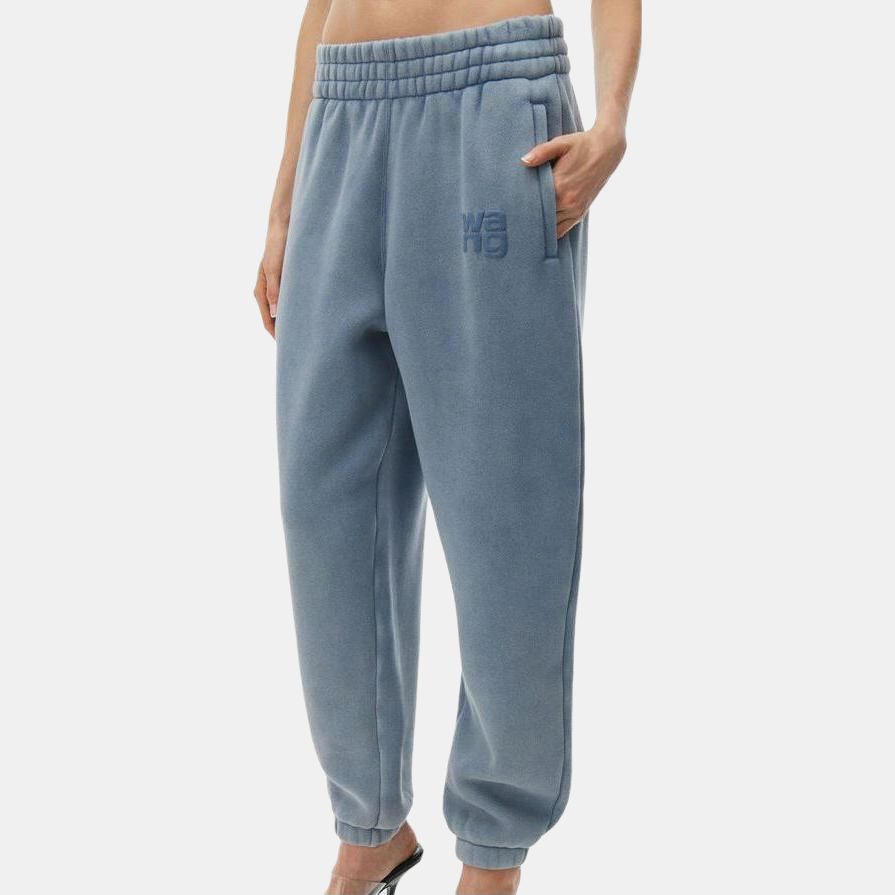 Alexander Wang SS24 Вязаные спортивные штаны Women's Gray Blue — фото 4