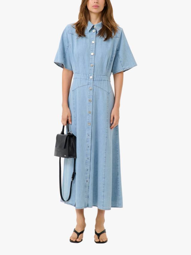 

Хлопковое длинное платье-рубашка GZsauda Gestuz, Light Blue