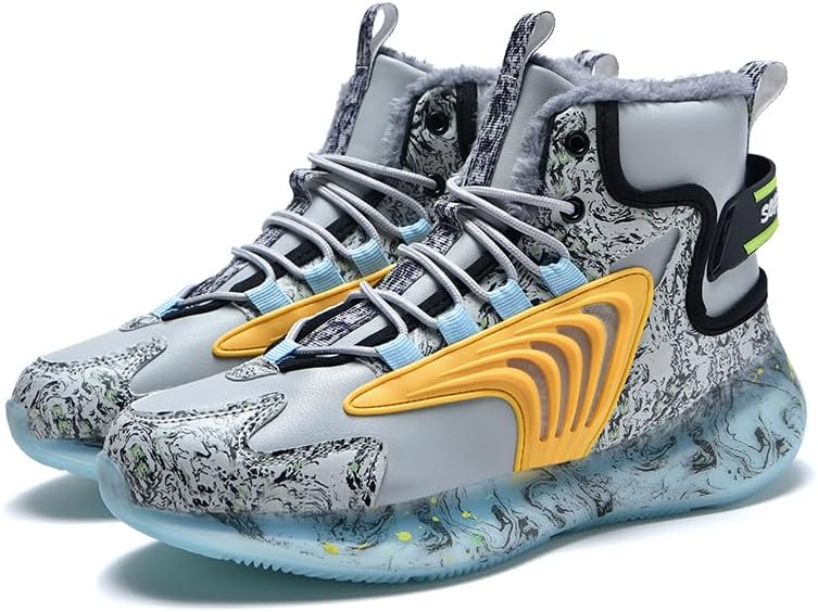 

Мужские модные высокие повседневные кроссовки LHYXU, хлопковые ботинки, зимние сапоги, серый