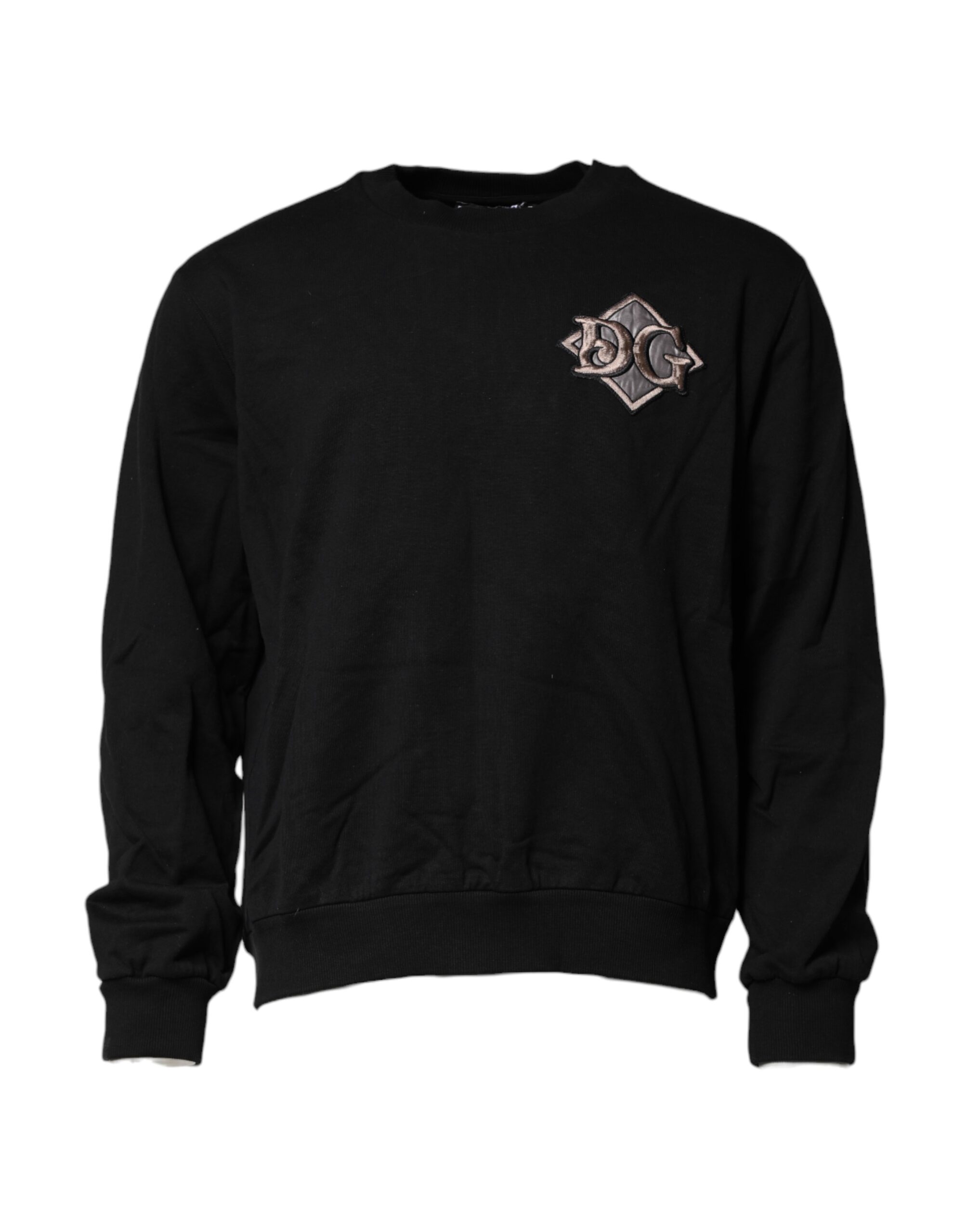Черный свитер с вышитым логотипом Dolce & Gabbana, Black