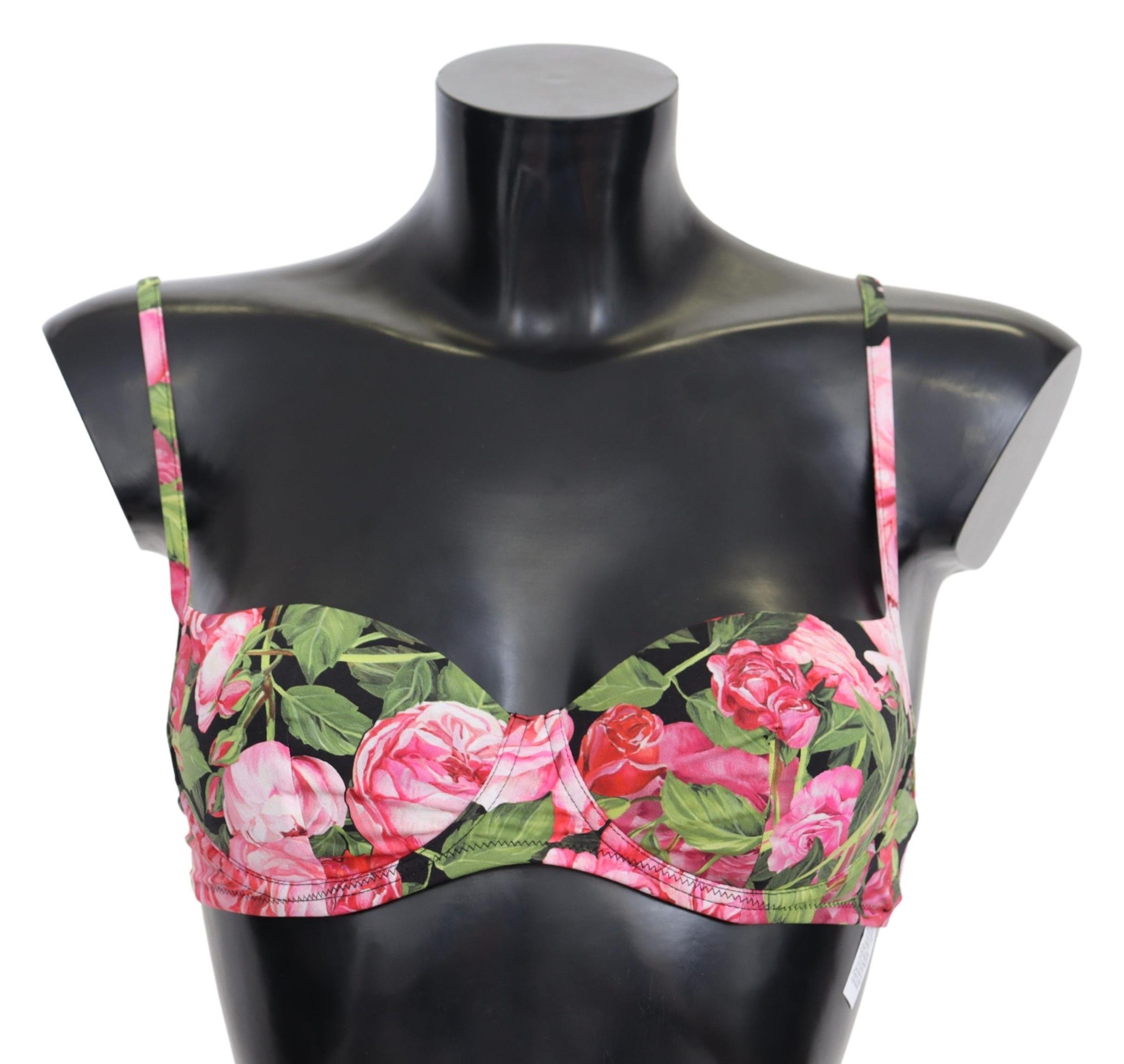 

Элегантный розовый цветочный бикини-топ Dolce & Gabbana