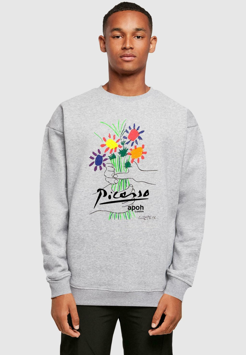 

Толстовка APOH - PICASSO FLOWERS OF PEACE CREWNECK Merchcode, серый