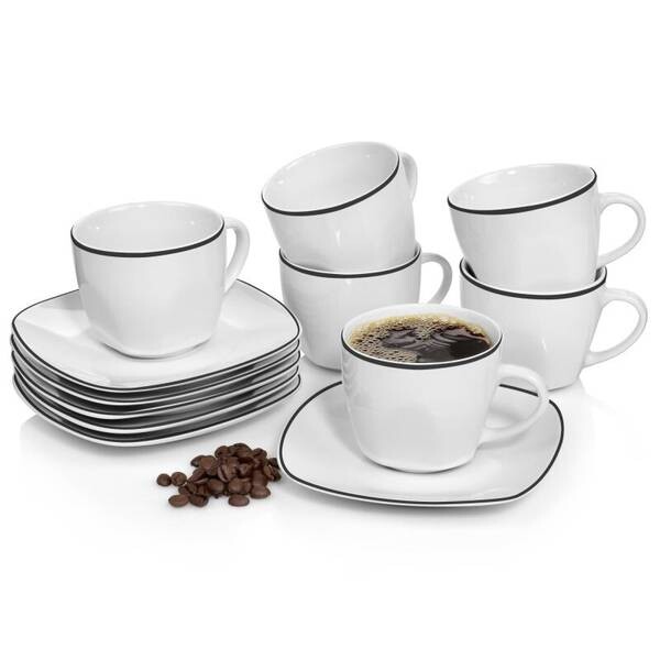 

Кофейные чашки bilgola black rim 12 шт. Sänger, белый