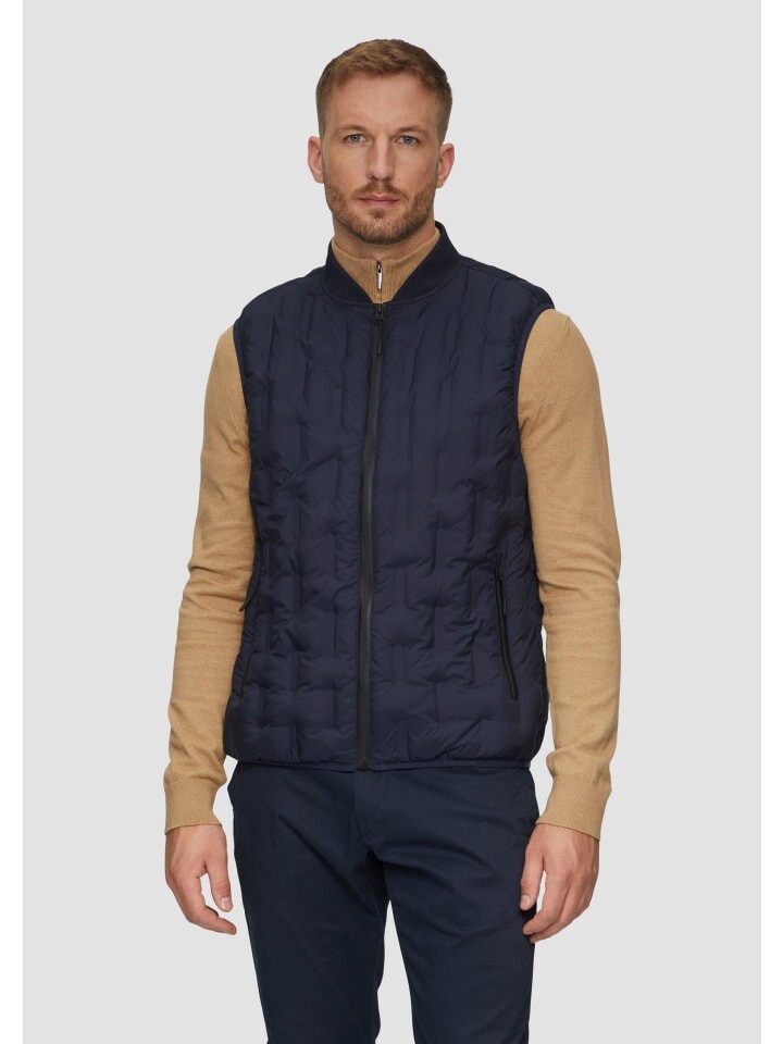 

Переходная куртка s.Oliver BLACK LABEL Outdoor-Weste ärmellos, синий