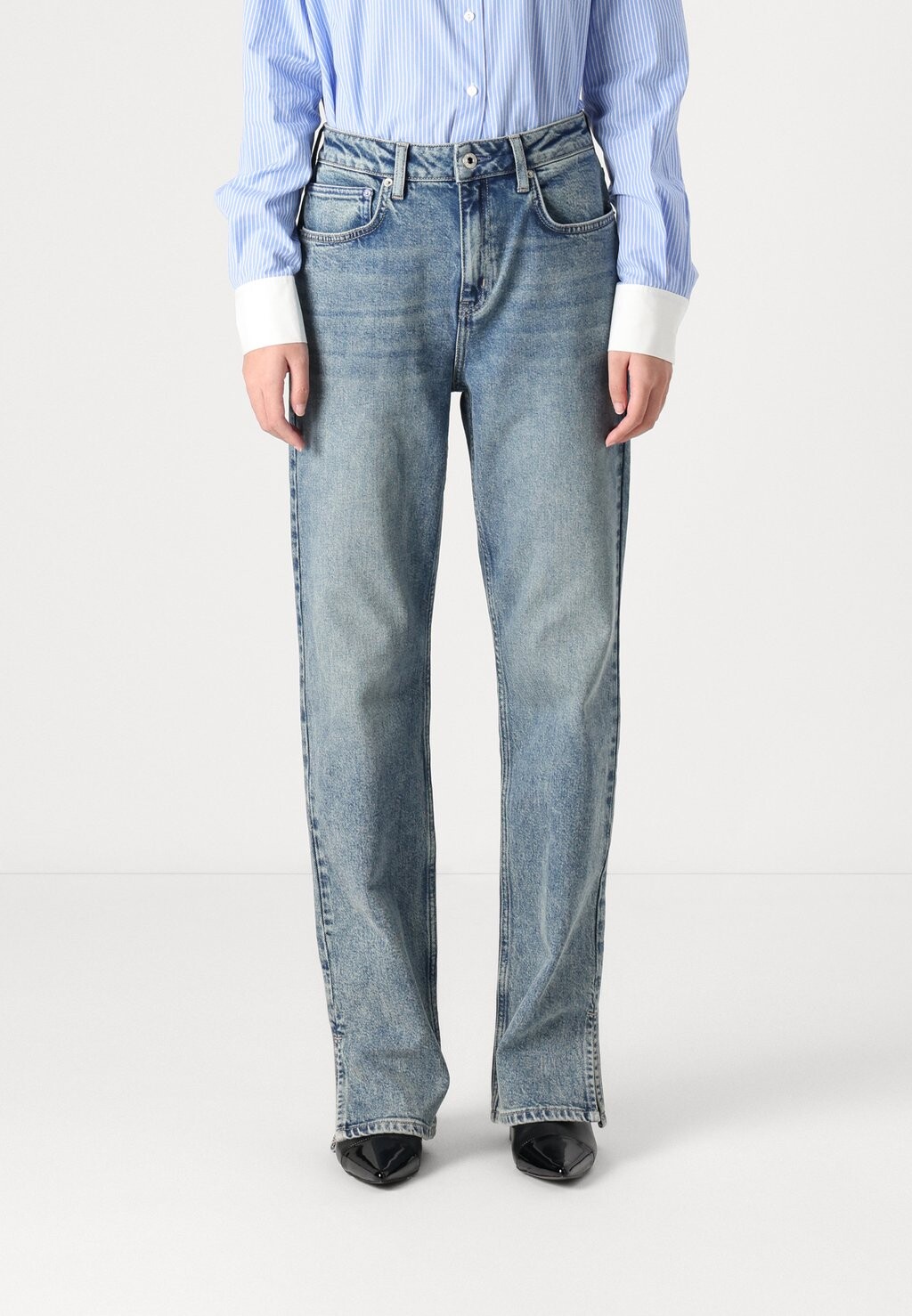 

Джинсы прямого кроя STRAIGHT SLIT Karl Lagerfeld Jeans, темно-синий деним