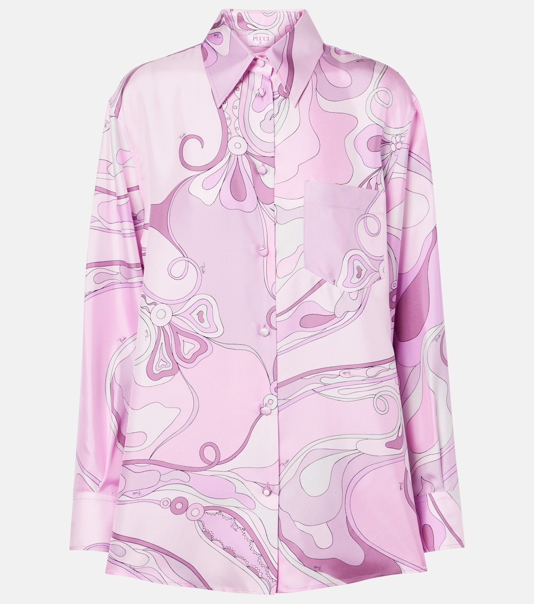 

Шелковая сорочка из твила Orchidee Pucci, Peonia