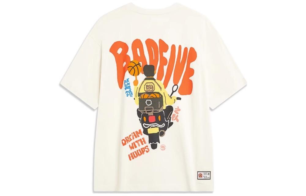 

Футболка Badfive унисекс, цвет белый Lining, кремовый