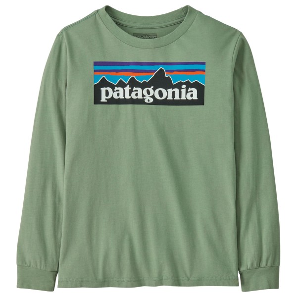 

Детская футболка с логотипом l/s p-6 - свитер Patagonia, Ellwood Green