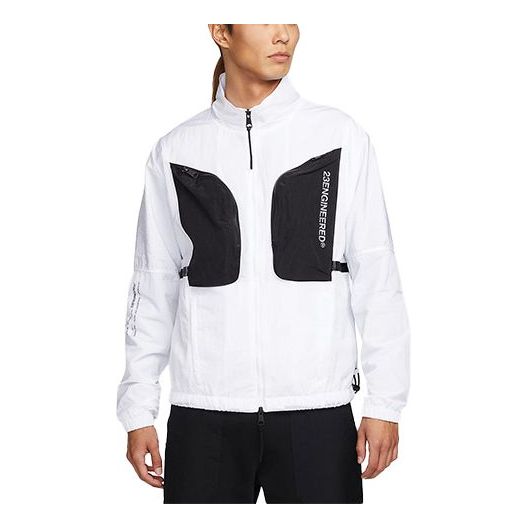 

Куртка Air Jordan SS22 23 Engineered Full-length zipper Stand Collar Jacket White, мультиколор