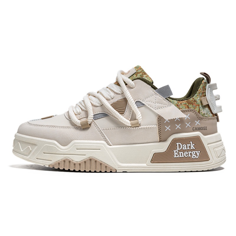 

CAMOSI Низкие скейтерские кроссовки мужские бежево-хаки, цвет Beige Khaki