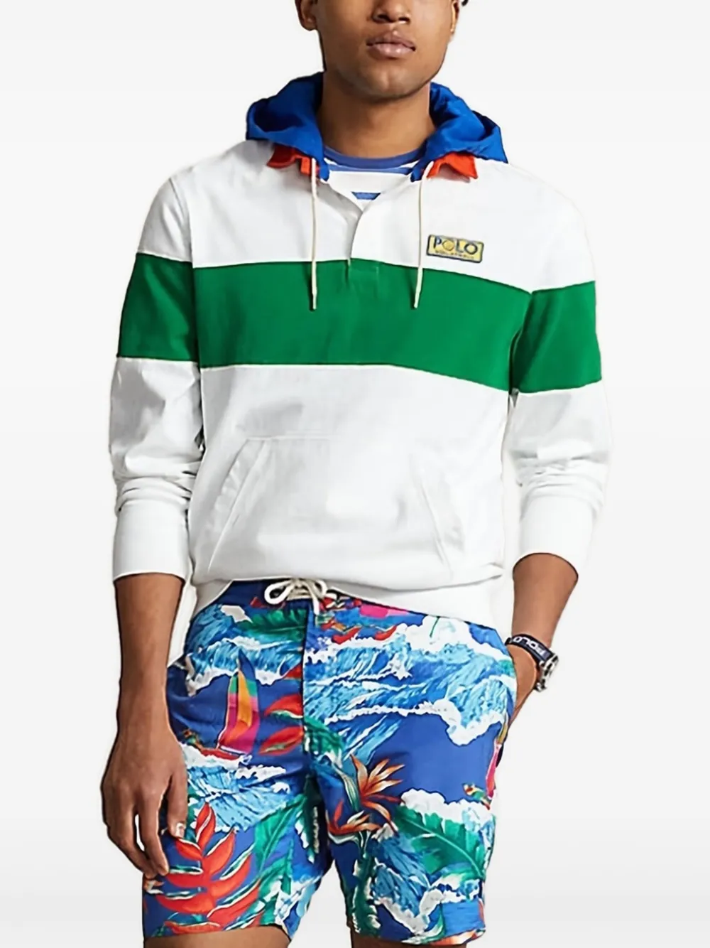 

Худи в стиле колор-блок POLO RALPH LAUREN, белый