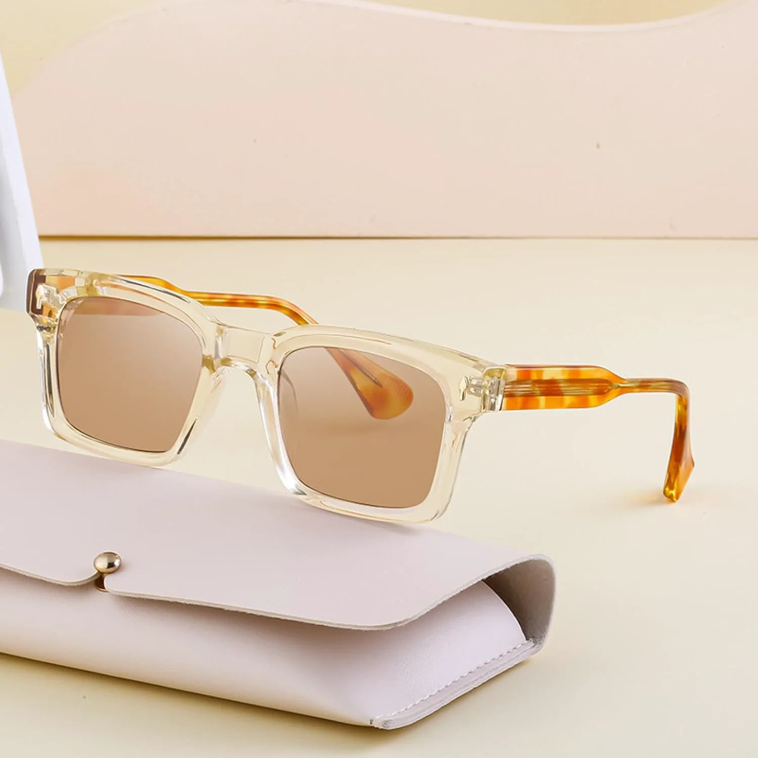 

Ретро-заклёпки, женские солнцезащитные очки класса люкс, модные очки с леопардовым принтом, защита от УФ-излучения UV400, мужские HHZZYVY, Black Leopard Grey