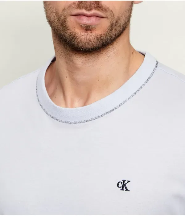 Футболка classic fit Calvin Klein, небесно-голубой — фото 4
