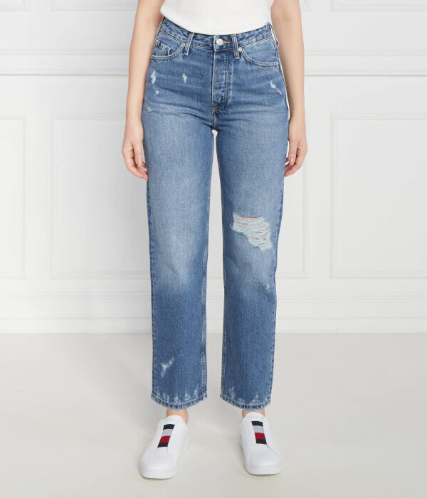 

Джинсы женские Tommy Hilfiger классические рваные, синий