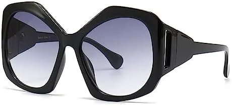 

Большие солнцезащитные очки-маски для женщин в стиле ретро, ​​черные градиентные солнцезащитные очки в крупной оправе, очки с защитой от УФ-излучения UV400 MTZJH, 3