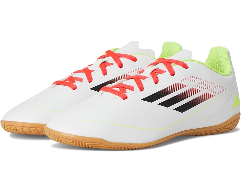 

Кроссовки adidas Kids F50 Club Indoor Soccer Shoes, цвет White/Black/Solar Yellow
