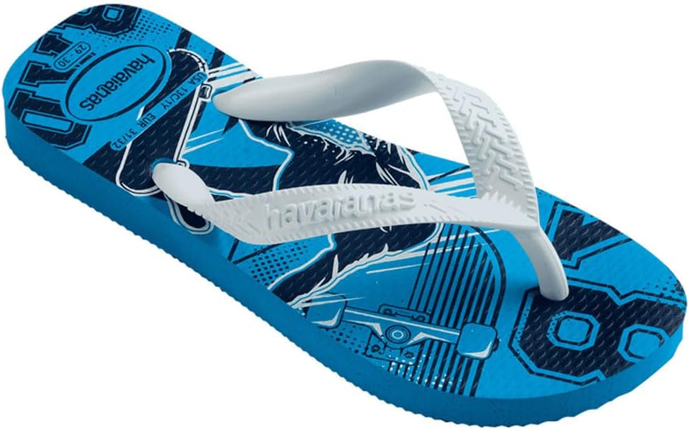 Детские шлепанцы Havaianas: удобные, легкие и практичные, с яркими рисунками, широкими ремешками и нескользящей подошвой, бирюзовый — фото 2