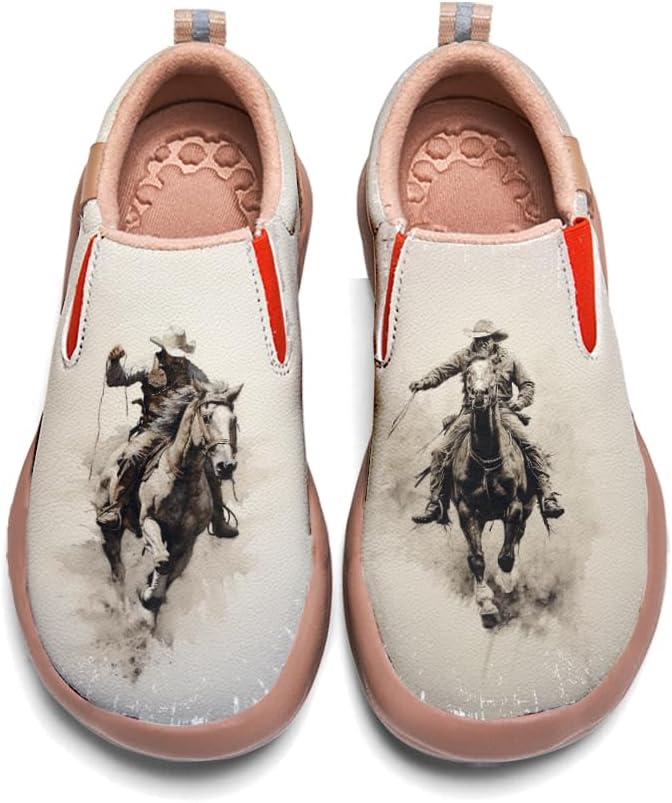 

Мужские кожаные лоферы Onehorse, слипоны для повседневной носки и путешествий, ковбойская раскрашенная обувь, Cowboy_36