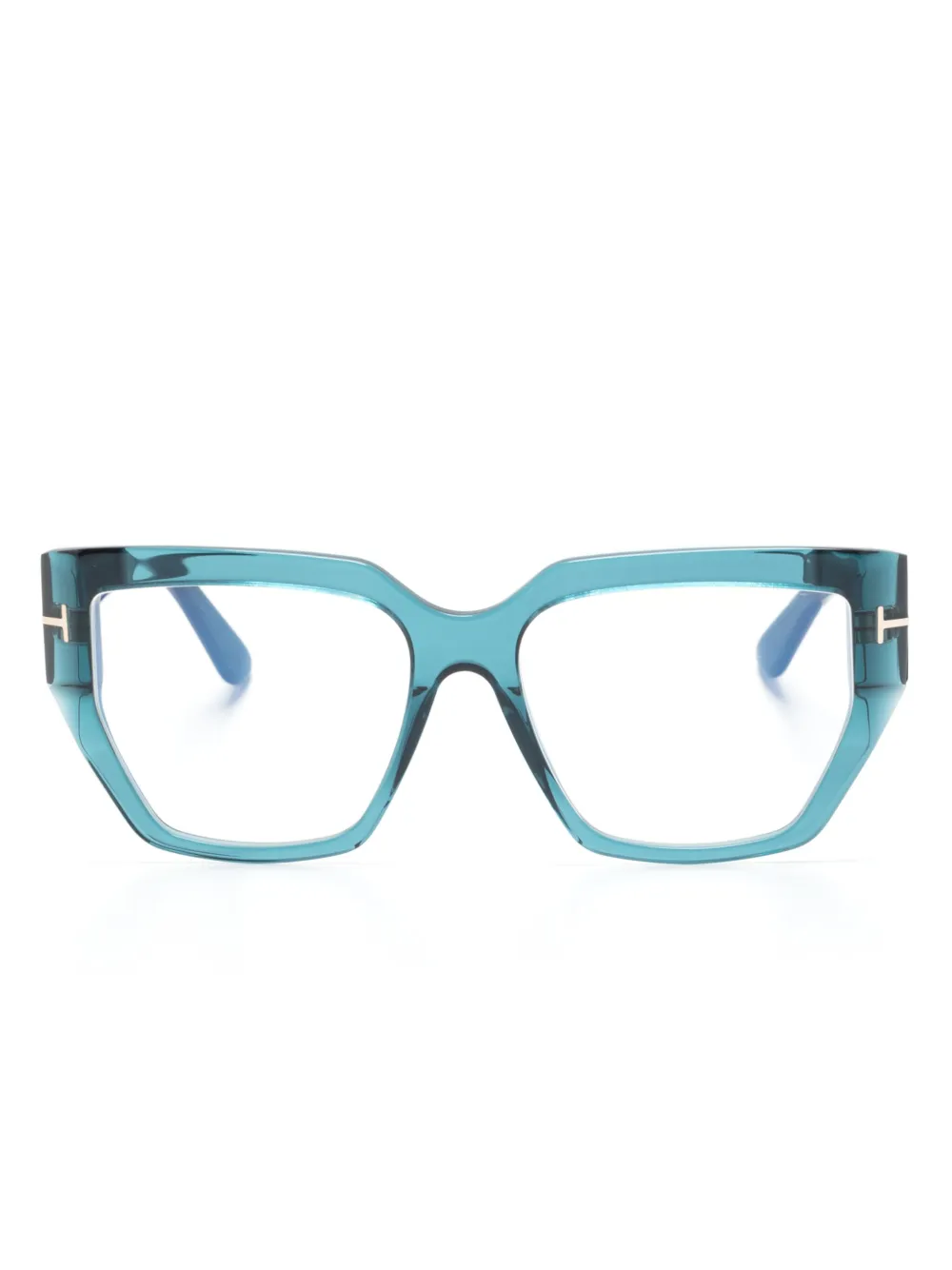 

Очки в массивной оправе TOM FORD Eyewear, синий