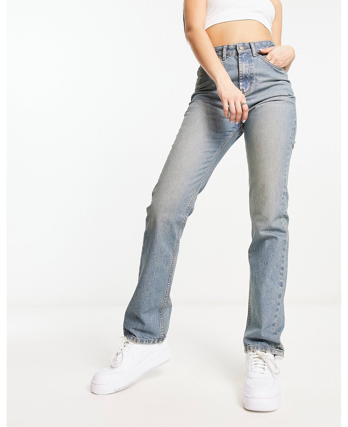

Синие джинсы прямого кроя ASOS DESIGN 90-х