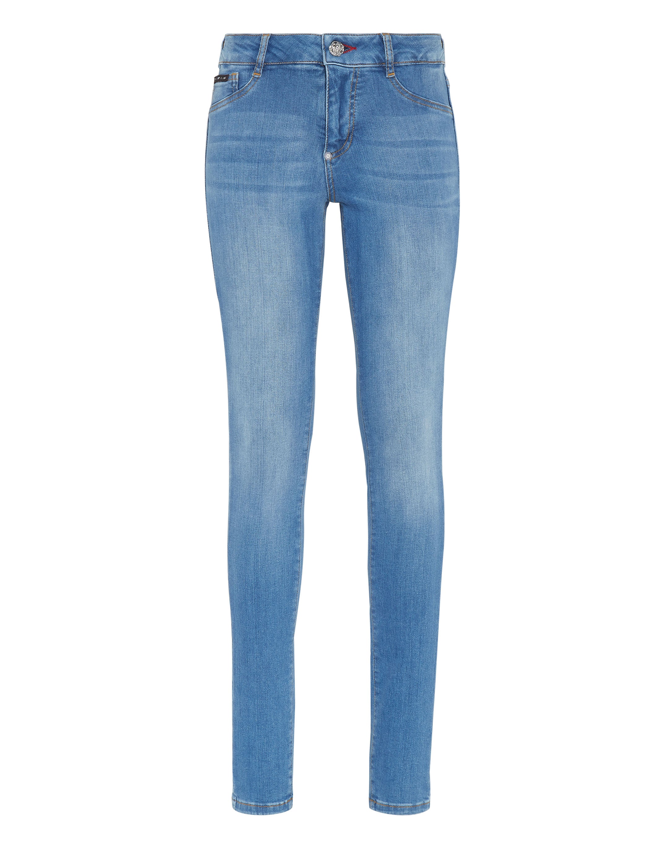 

Джинсовые джеггинсы PHILIPP PLEIN, цвет amazon