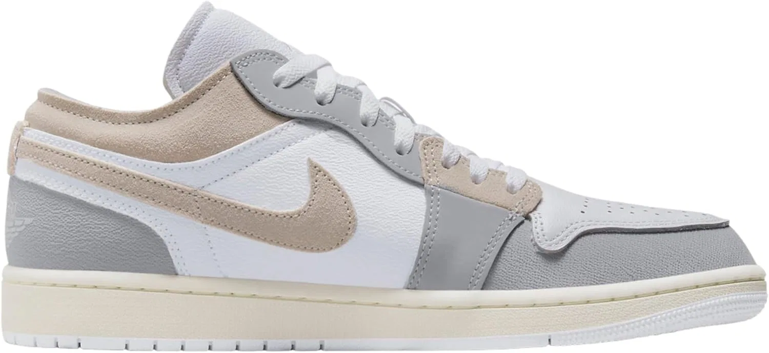 Кроссовки детские Nike Air Jordan 1 Low, цвет Tech Grey/Lt Orewood Brown-white — фото 2