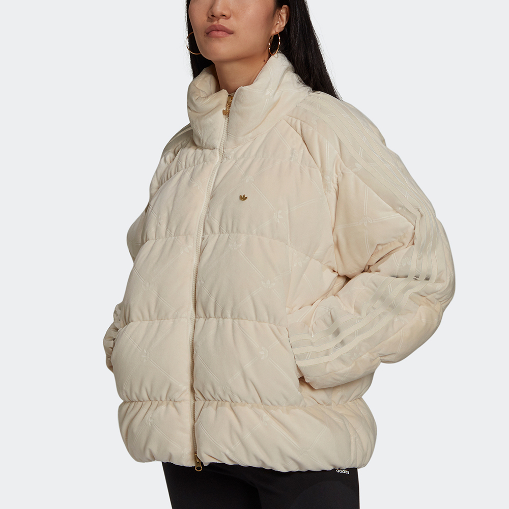 Куртка пуховая женская цвета экрю Adidas Originals — фото 4