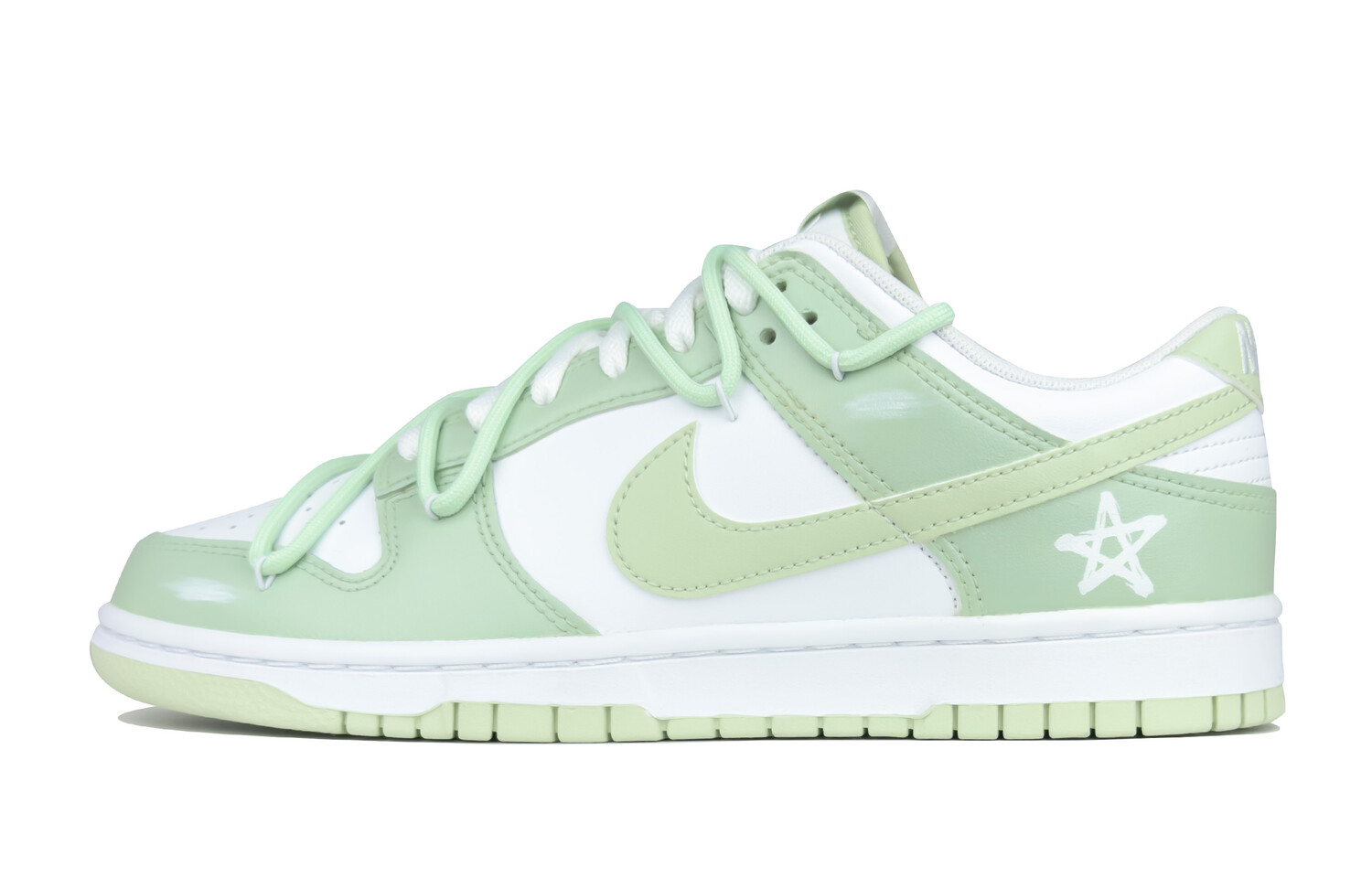 

Кроссовки Nike Dunk Skateboard Shoes Men Low-Top Green White, Зеленый, Кроссовки Nike Dunk Skateboard Shoes Men Low-Top Green White