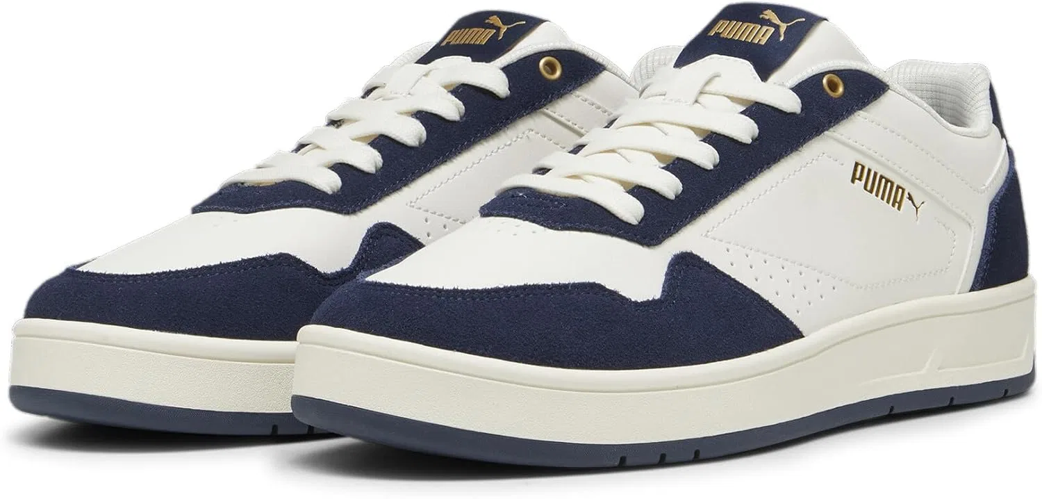 Кроссовки PUMA Unisex Court Classic SD, Frosted Ivory Club Navy Puma Gold — фото 3