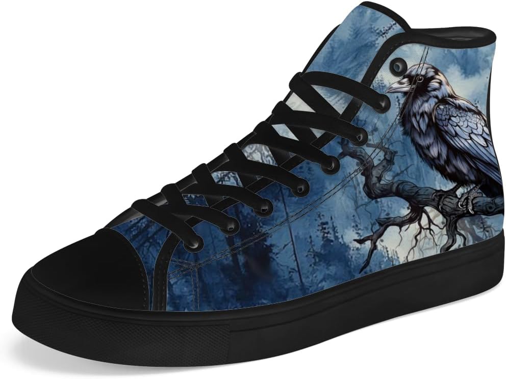 

Высокие парусиновые кроссовки для мужчин и женщин Chebing Raven High Top Canvas, синий