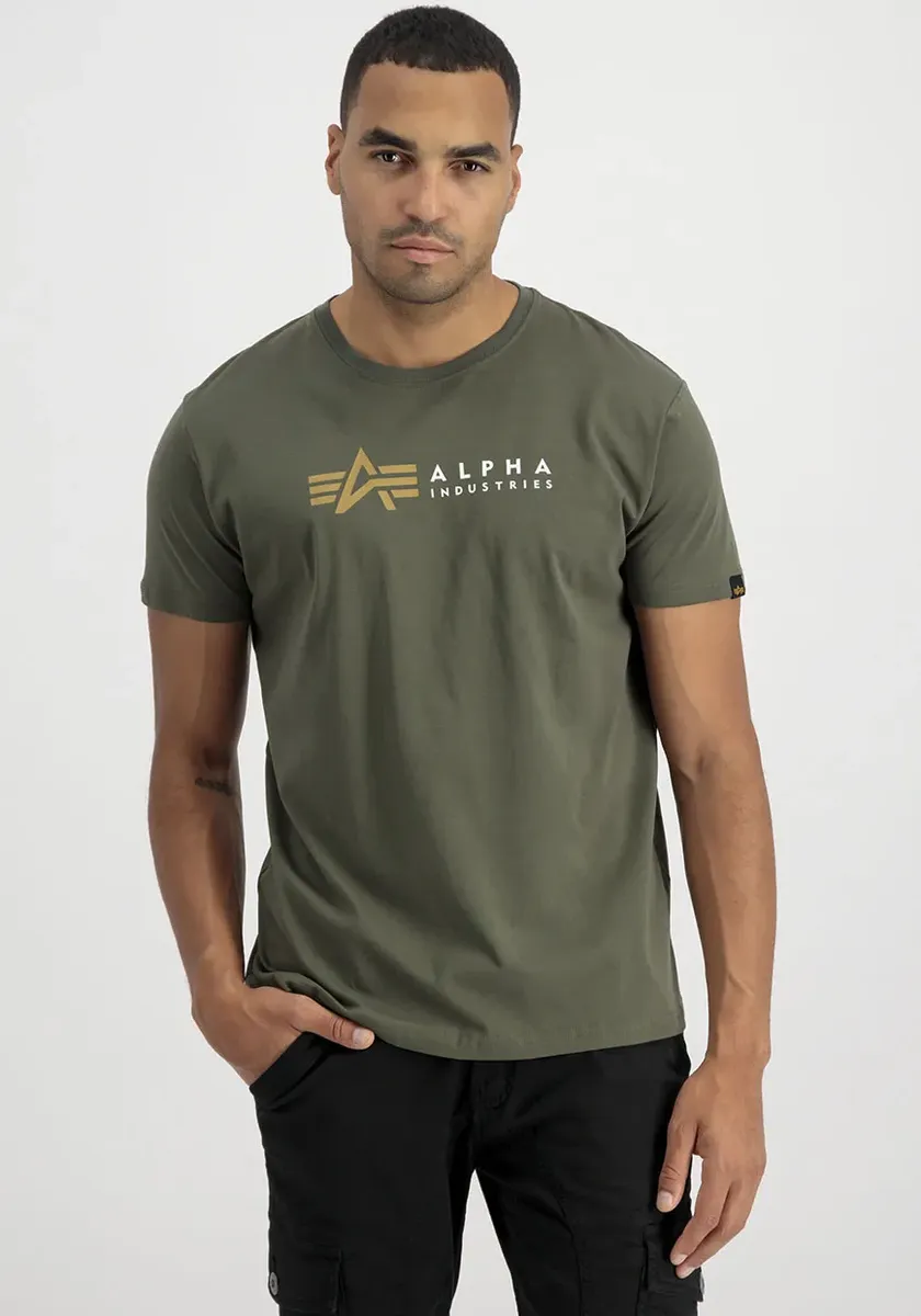 

Рубашка с короткими рукавами Alpha Industries "Alpha Label T", оливковый
