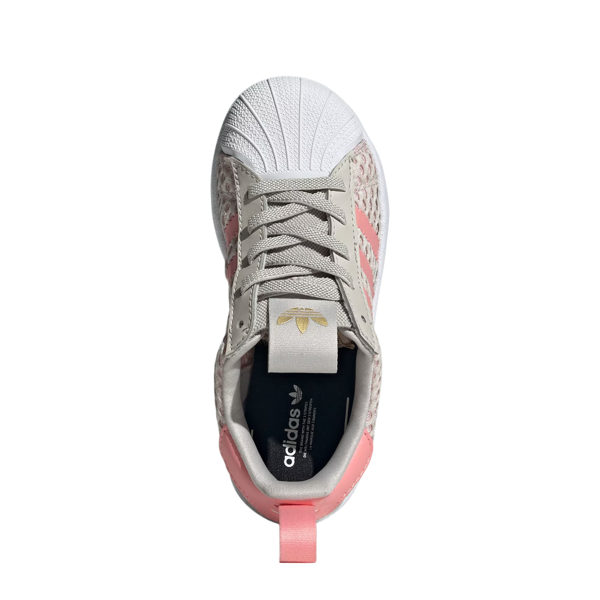 Детские кроссовки для скейтбординга AdiFOM Superstar Adidas Originals, коричневый/розовый — фото 4