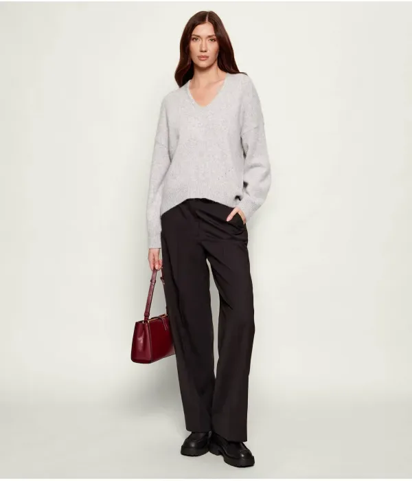 Шерстяной свитер C_Fondyssa relaxed fit Boss Orange, серый — фото 2