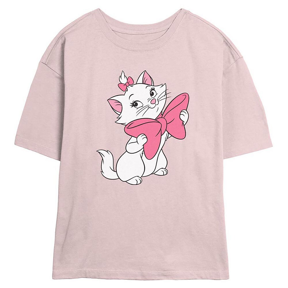 

Футболка с рисунком скиммера Disney's The Aristocats Marie Pink Bow Juniors, цвет Blush