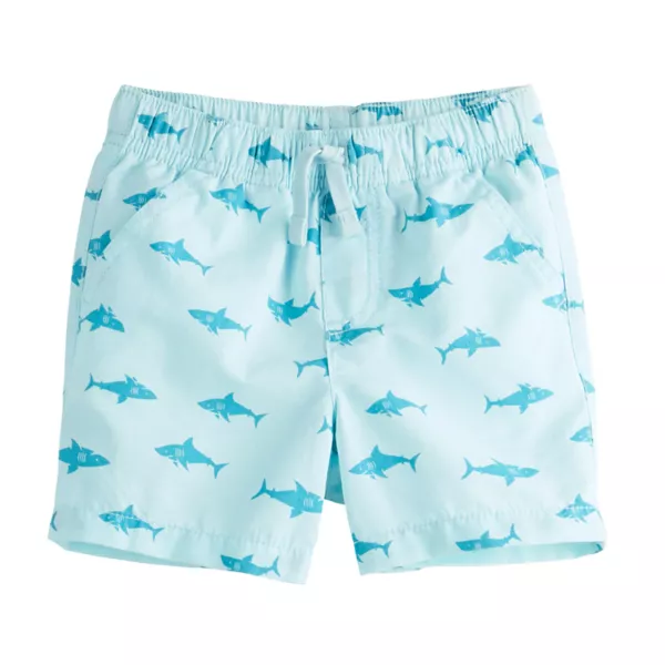 

Шорты для мальчиков Baby & Toddler из поплина с печатью и текстурой слэб Jumping Beans, цвет teal sharks
