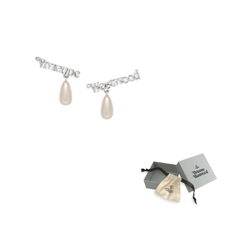 

Vivienne Westwood Латунные серьги-гвоздики, 1 пара, Women's Silver