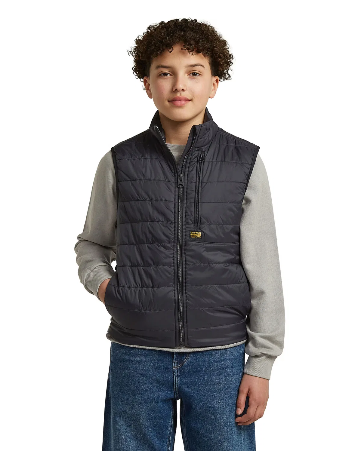 Куртка G-Star Between-Season Jacket Boys Foundation Padded Liner Vest черного цвета — фото 2
