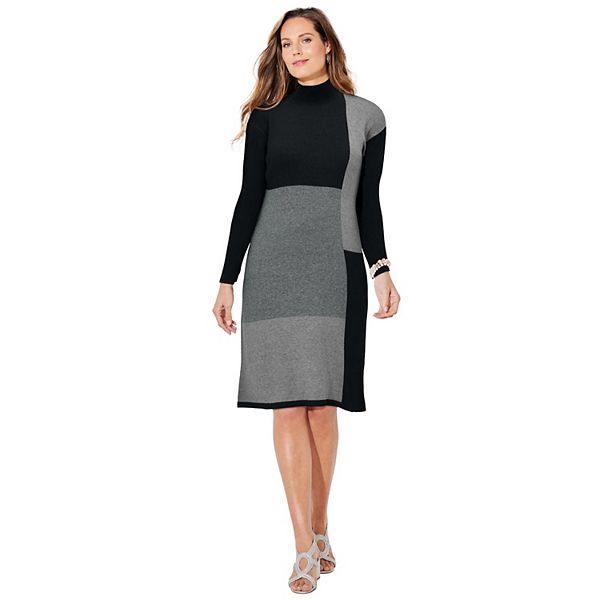 

Женское платье-свитер plus size в стиле colorblock Catherines