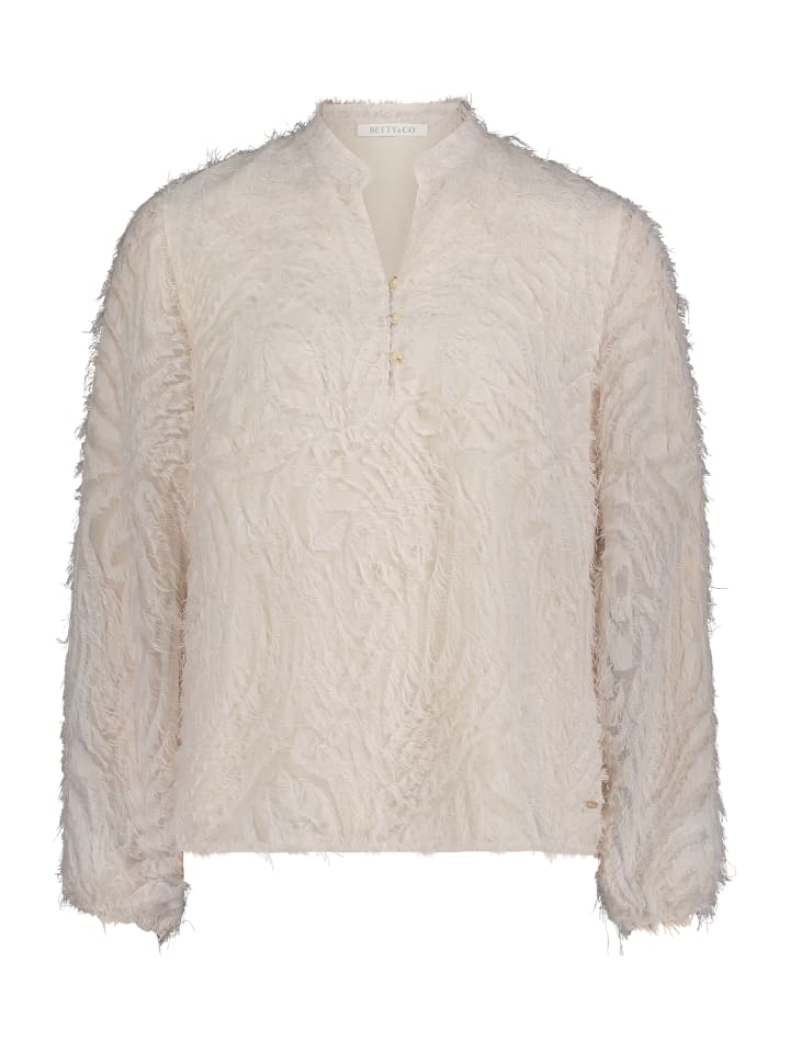 

BETTY & CO Текстурированная блузка-слипон кремового цвета