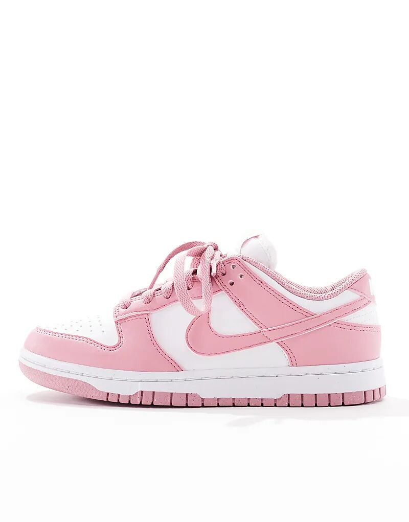 Кроссовки Nike Dunk Low NN белого и розового цветов — фото 3
