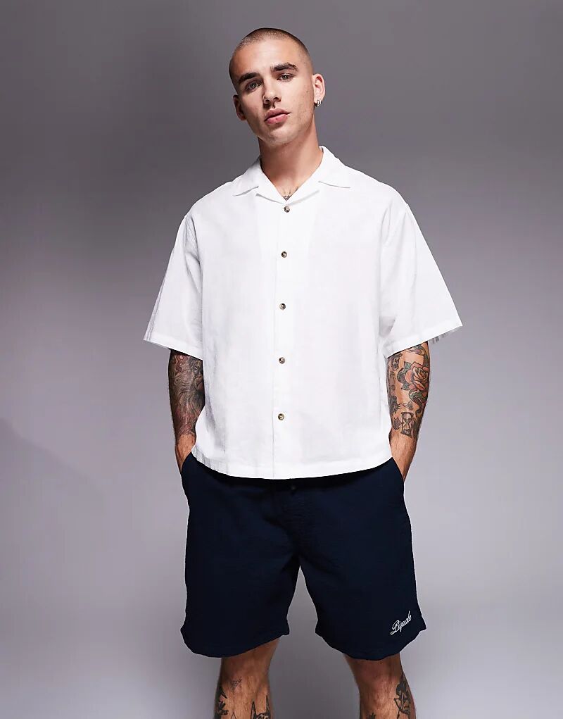 

Шорты River Island из сирсакера темно-синего цвета