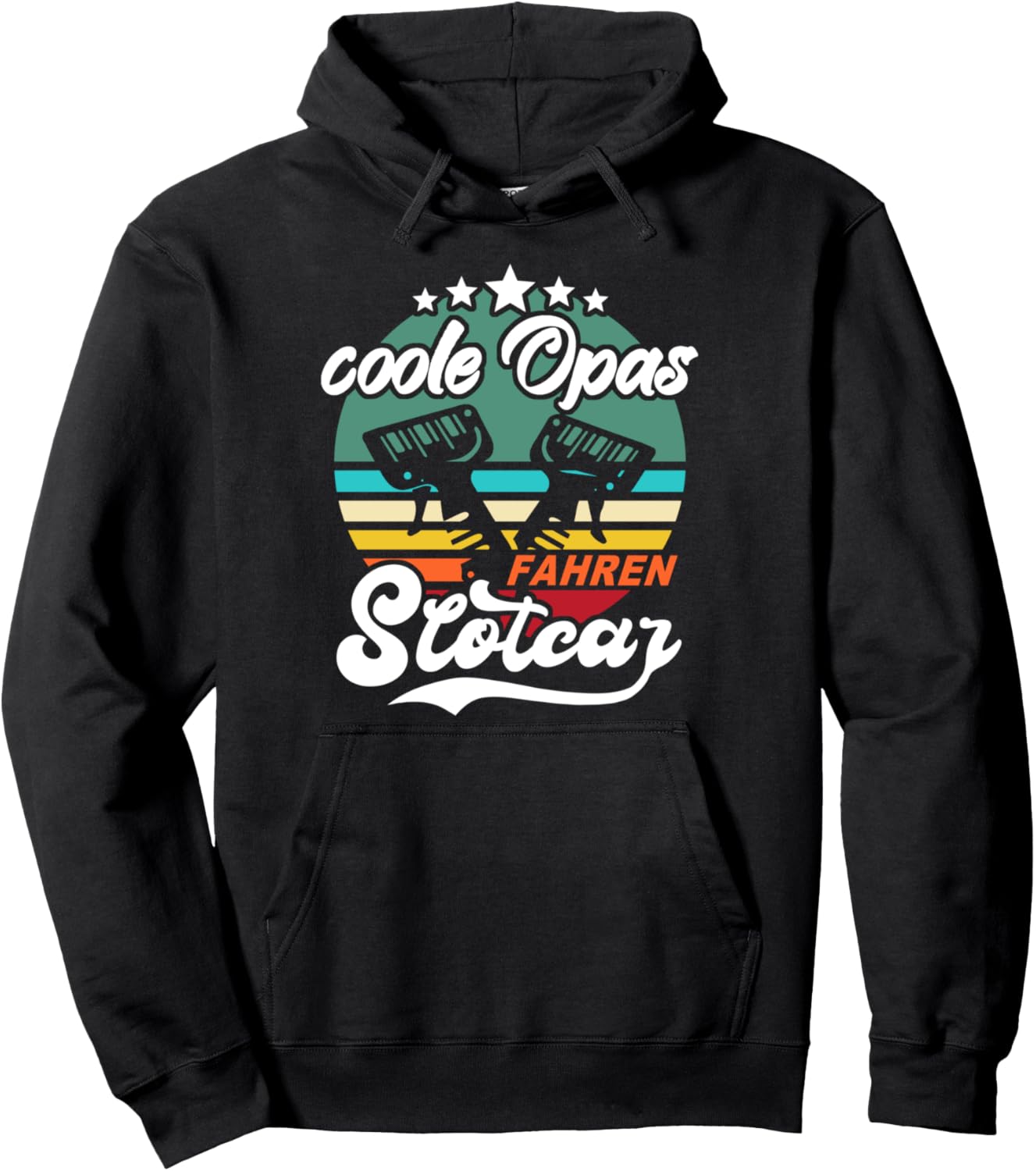 

Подарок для дедушки: толстовка SlotCars Gift Grandpa's Slow Tracing Grandpa Hoodie Slotcar Spruche Slot Car Autorennbahn Handregler, черный