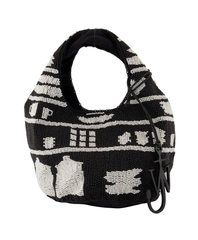 

Жемчужная сумка через плечо - черная Jw Anderson, черный