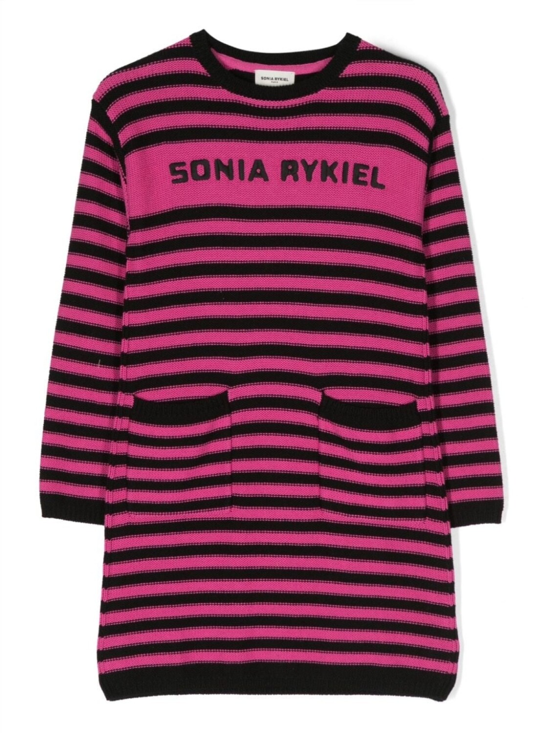 

Sonia Rykiel платье в полоску с длинными рукавами, розовый