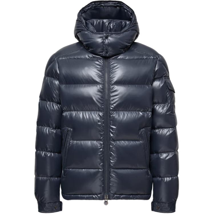 

Moncler Майя утепленная короткая куртка с капюшоном Мужская морская синяя, Marine Blue