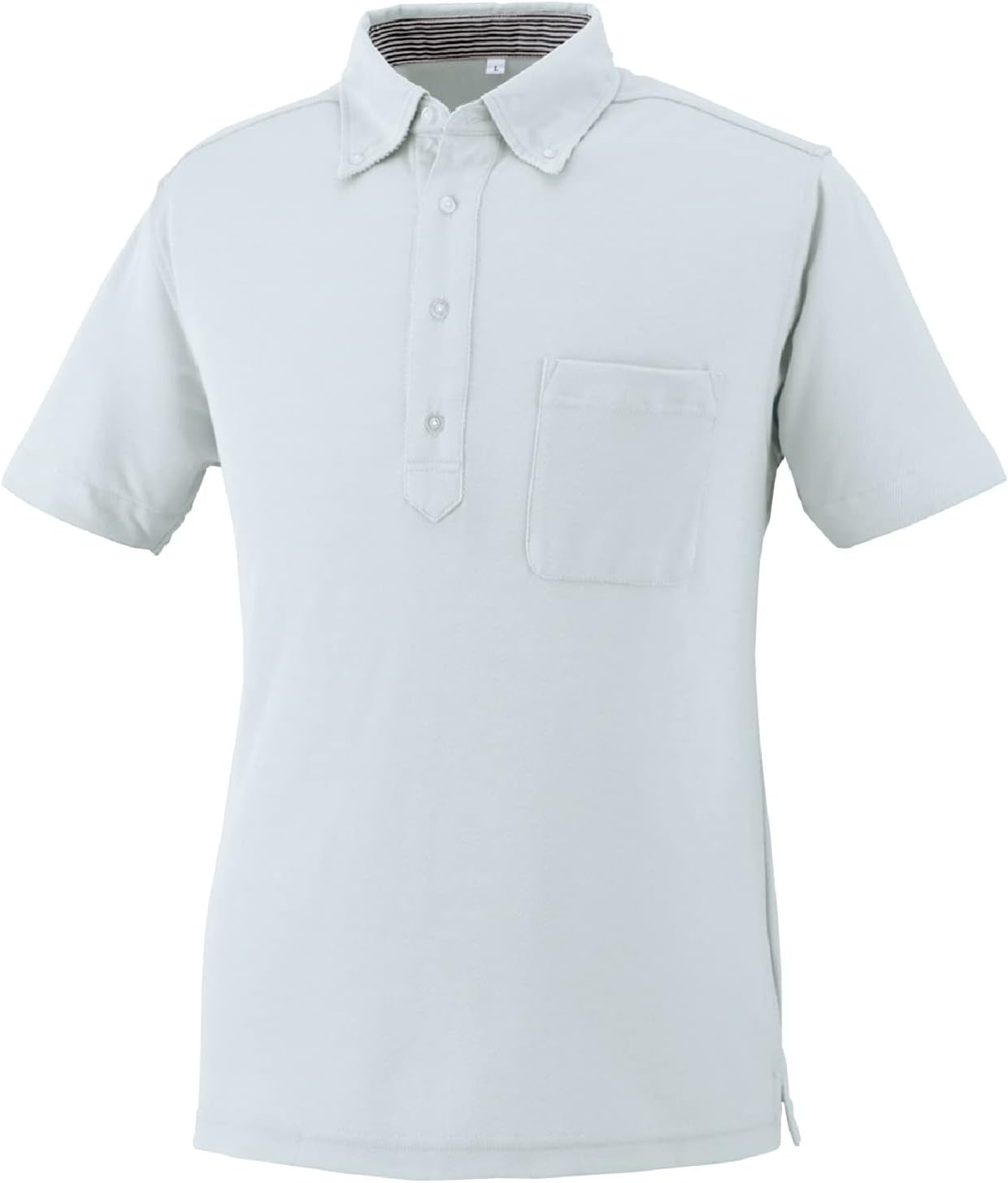 

Поло-рубашка Oguraya DRY с коротким рукавом и пуговицами, модель 9020 SS - 5L Kokuraya, светло-серый