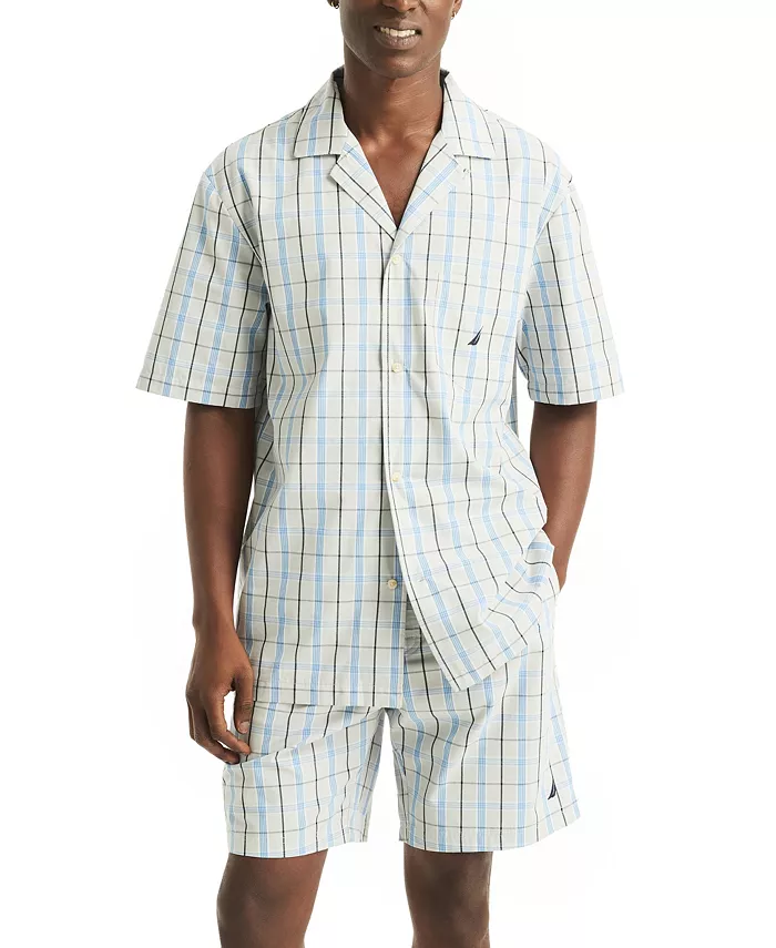

Мужская пижамная рубашка Crafted Plaid Camp Sleep Nautica, белый