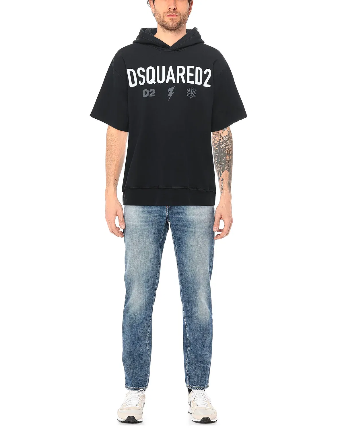 Свитшот с принтом DSQUARED2 черный — фото 2