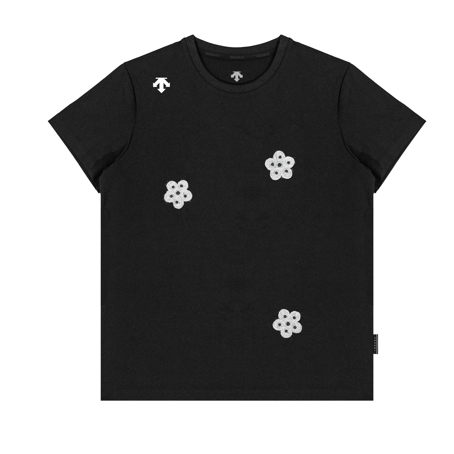 

Футболка Casual Versatile с коротким рукавом и круглым вырезом, унисекс DESCENTE, черный